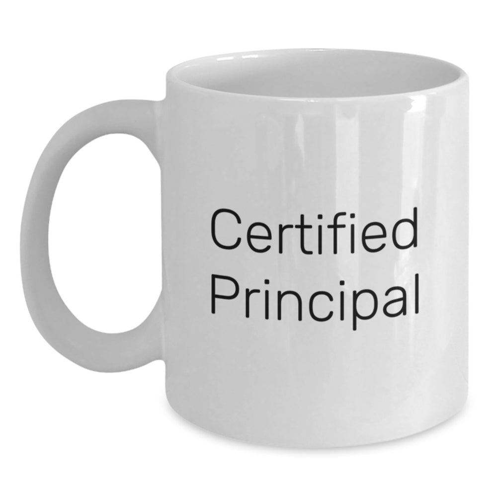 Gifts from Friends, Inspirational Principal Quotes on White Coffee Mug, Graduation Unique Gifts for Principals, Funny Teacher Mugs with 11oz or 15oz Capacity - Main