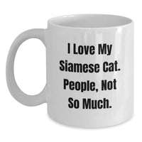 Load image into Gallery viewer, Funny Siamese Cat Mugs White Christmas Unique Gifts from Family and Friends - Main