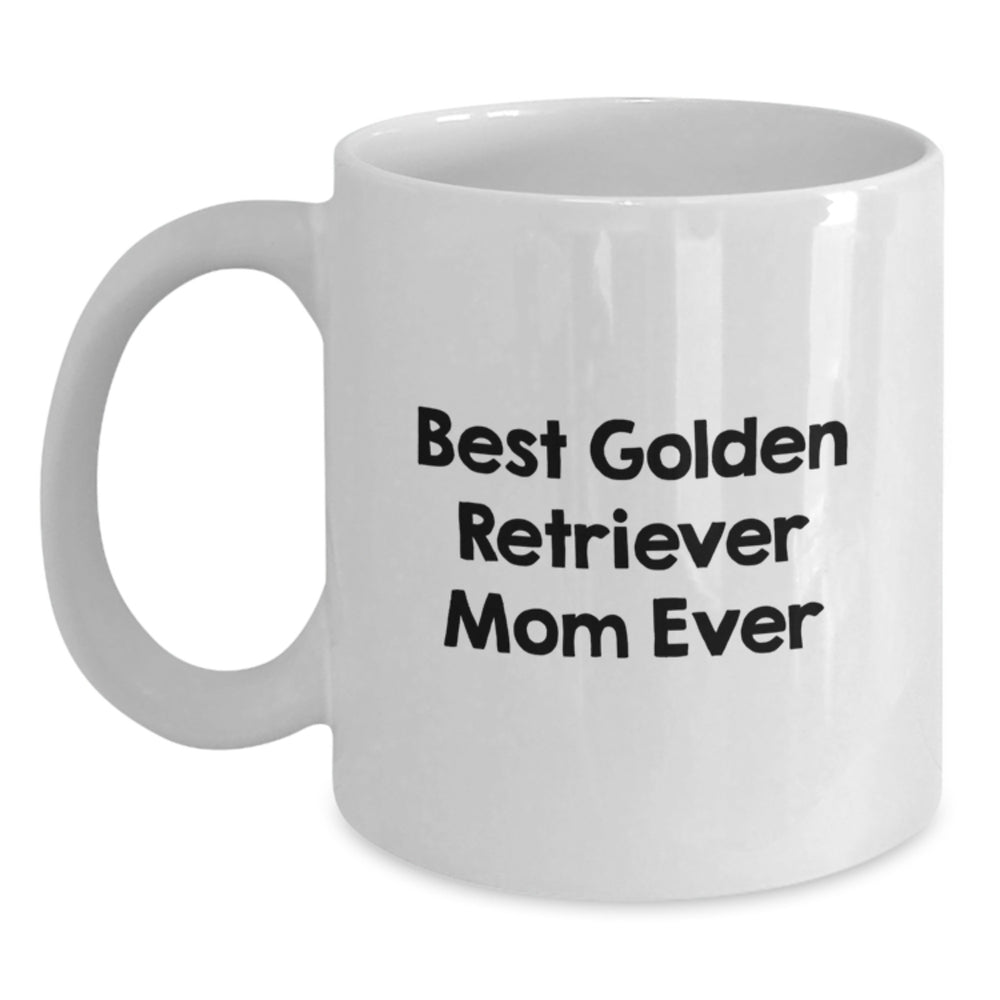 Golden Retriever Dog Mom Gifts from Friends Unique White Coffee Mugs for Golden Retriever Lovers Best Mom Ever - Main