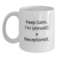 Load image into Gallery viewer, Receptionist Keepsake Premium Ceramic White Mug for Him Graduation Gift - Main