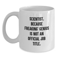 Load image into Gallery viewer, Funny Scientist White Coffee Mug Gifts from Family for Birthday Unique Scientist Men - Main
