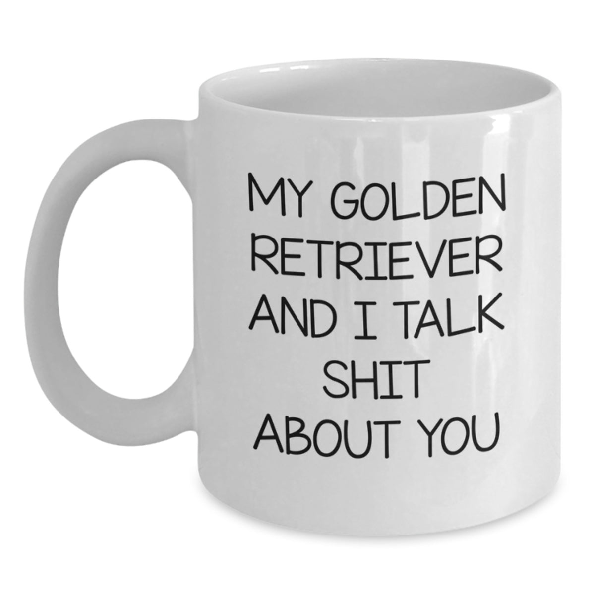 Funny Golden Retriever Dog Gifts for Men, White Coffee Mug, Christmas Unique Presents from Friends - Main