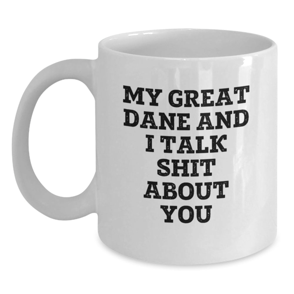 Funny Great Dane Dog White Coffee Mug Gifts for Men and Women Friends Family from Lover - Main