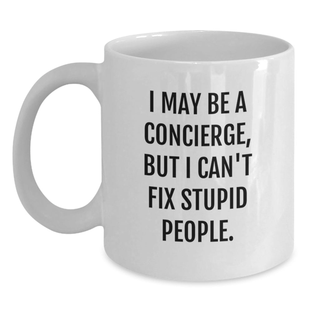 Funny Concierge Gifts from Men to Friends and Family for Christmas Unique White Coffee Mugs - Main