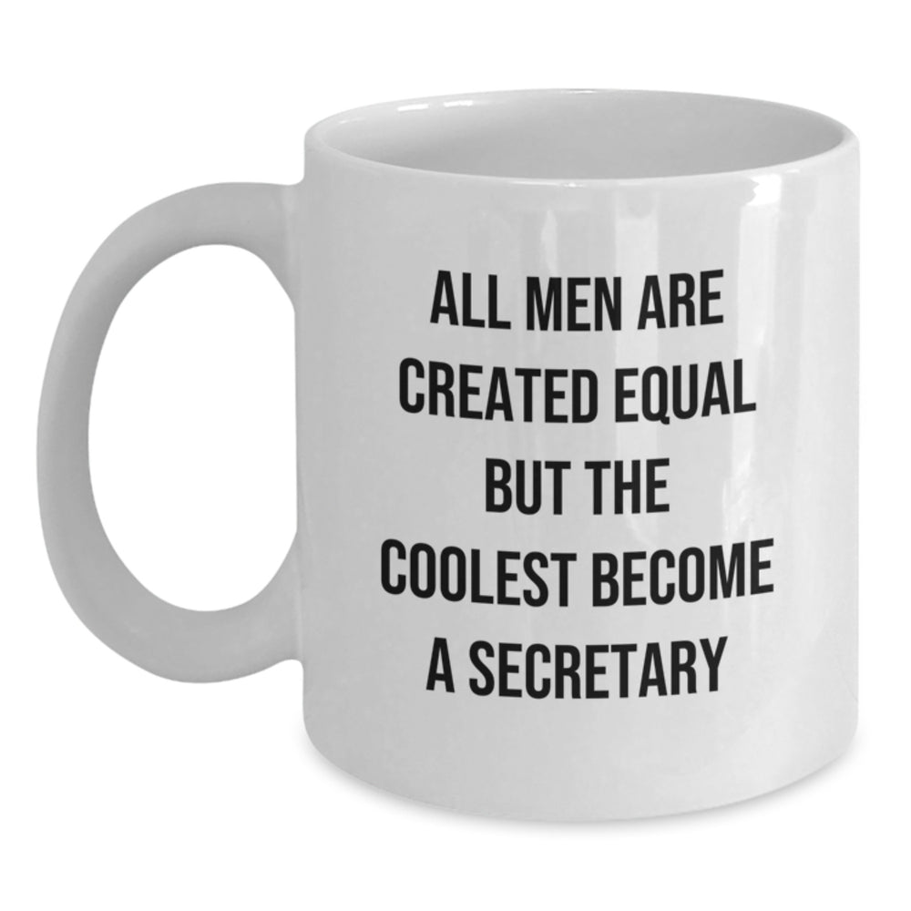 Funny Secretary Quote White Coffee Mugs Gifts from Friends for Graduation, Secretary Gifts for Men, Cute Inspirational - Main