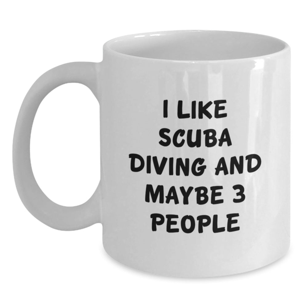 Scuba Diving Funny Mugs Gifts from Men, Scuba Diving Enthusiasts, and Friends for Scuba Diving Lovers, White Coffee Mug, Christmas Unique Gifts - Main