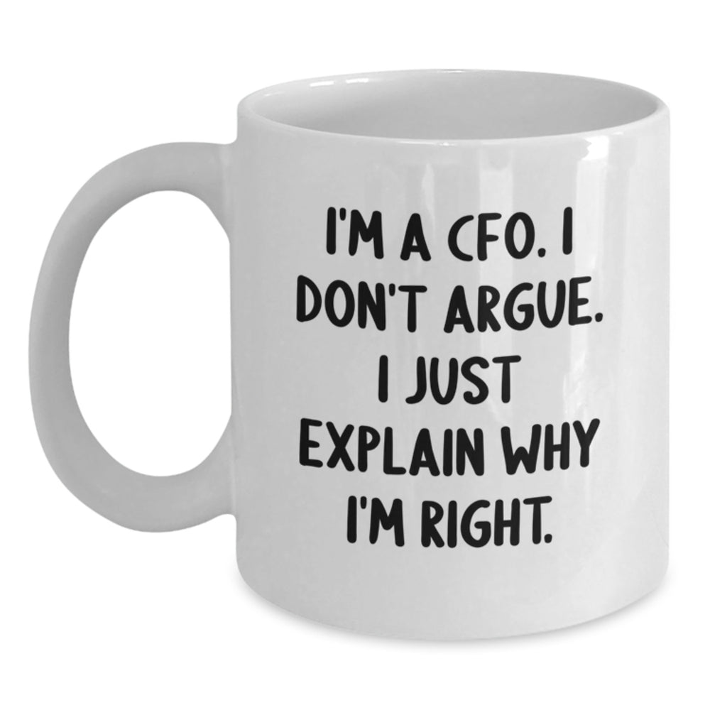 Funny CFO Gifts for Men Christmas Unique White Coffee Mugs from Friends - Main