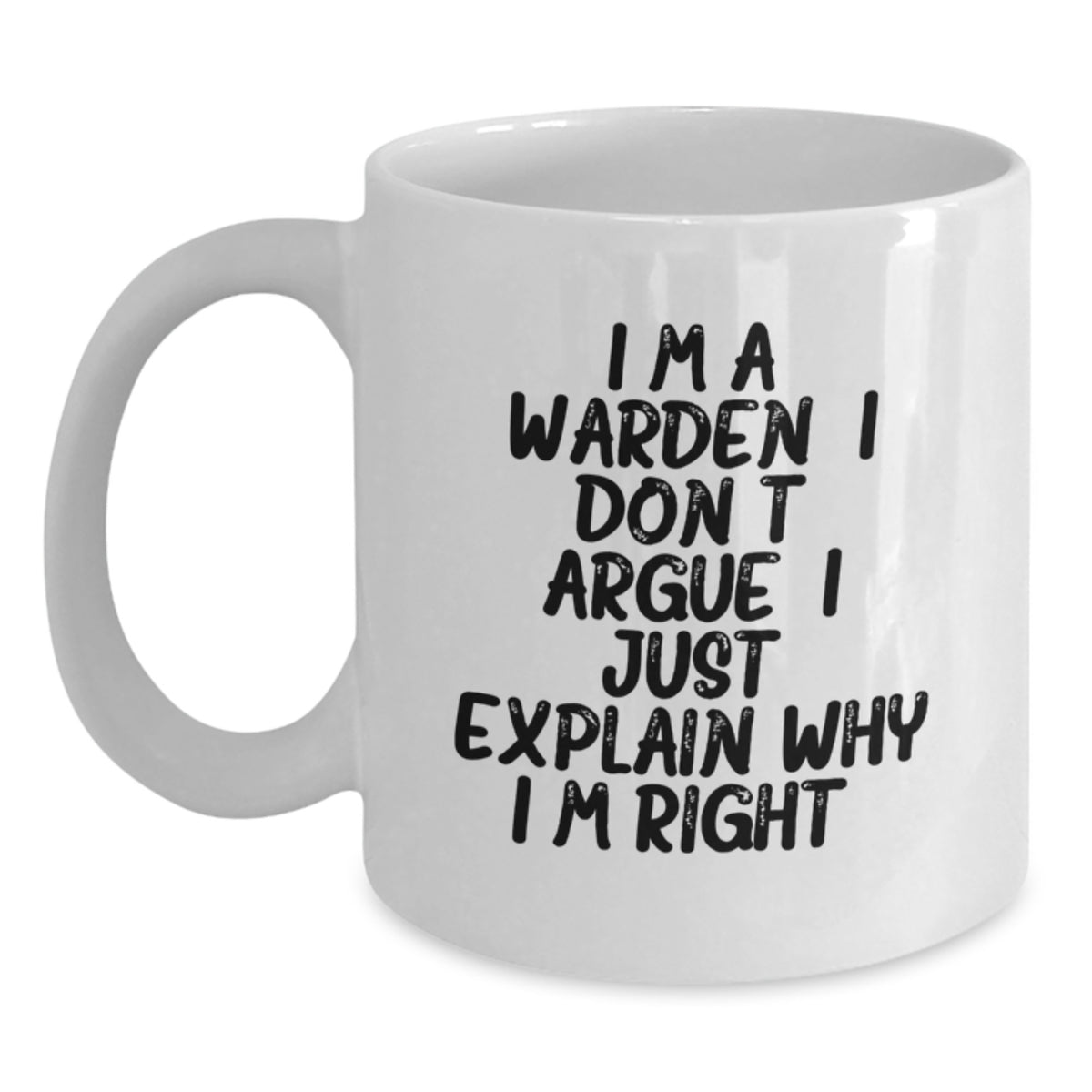 Funny Warden White Coffee Mug Gifts from Friends for Christmas Unique Ideas - Main