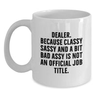 Load image into Gallery viewer, Funny Dealer Gift Mugs Christmas Unique Presents from Friends to Dealer for Christmas - Main
