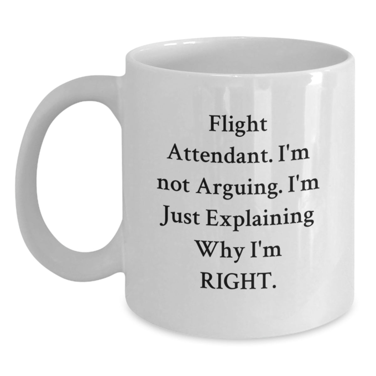 Funny Flight Attendant Gifts from Men, Women, Friends, Coworkers, Family - Flight Attendant I'm Not Arguing, I'm Just Explaining Mugs - Christmas Unique Gifts for Flight Attendant, Women, Men - Main