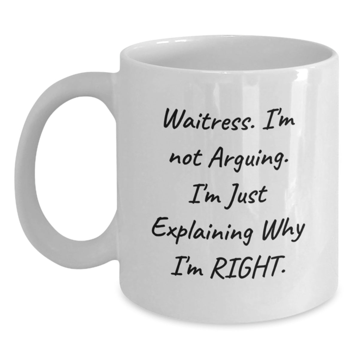 Funny Waitress White Coffee Mugs Gifts from Men for Christmas Unique - Main