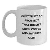 Load image into Gallery viewer, Funny Architect Gift for Him, White Coffee Mug, Unique Valentine's Unique Gifts from Husband to Wife for Architect Men - Main
