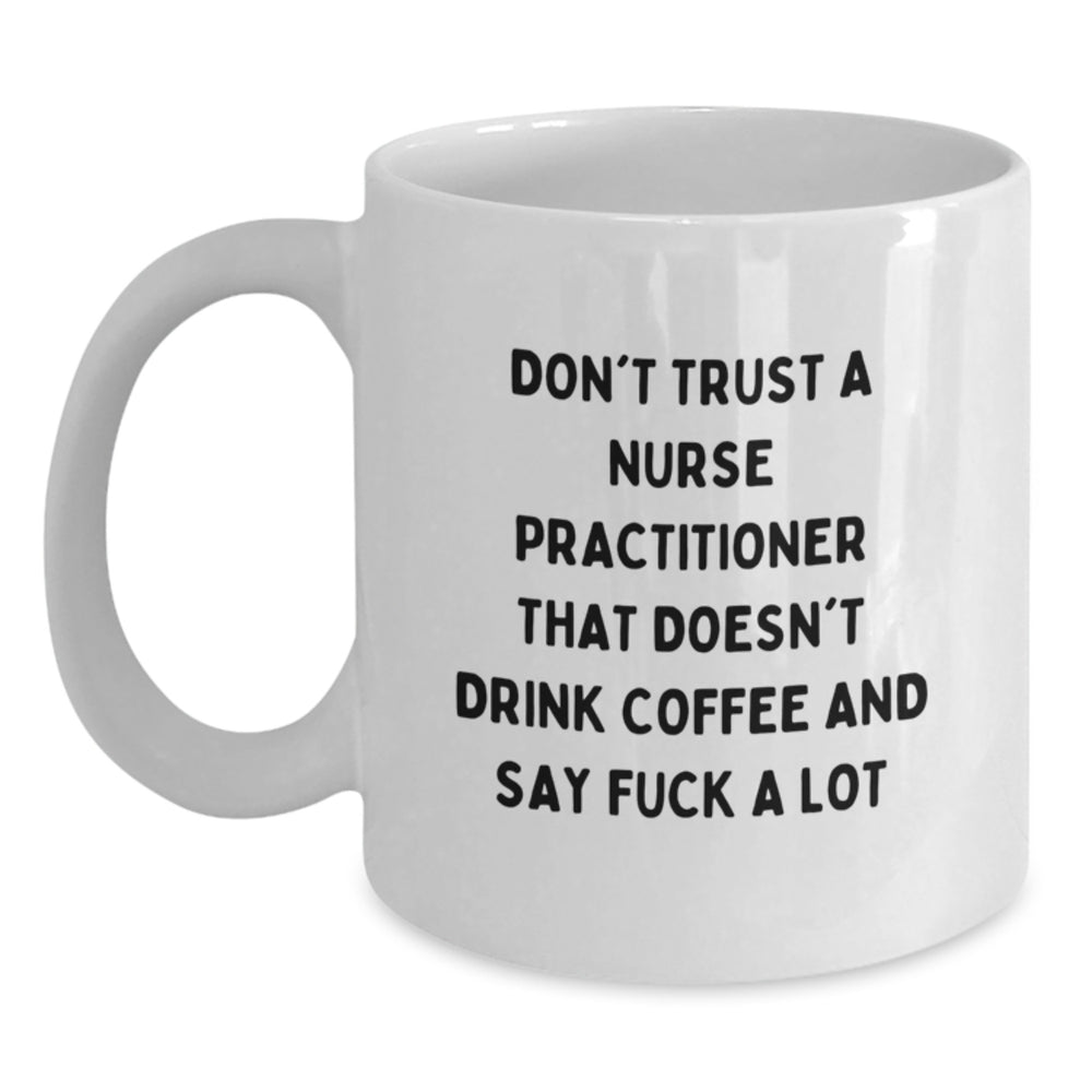 Funny Nurse Practitioner Christmas White Coffee Mug Gifts for Nurse Practitioner from Friends - Main