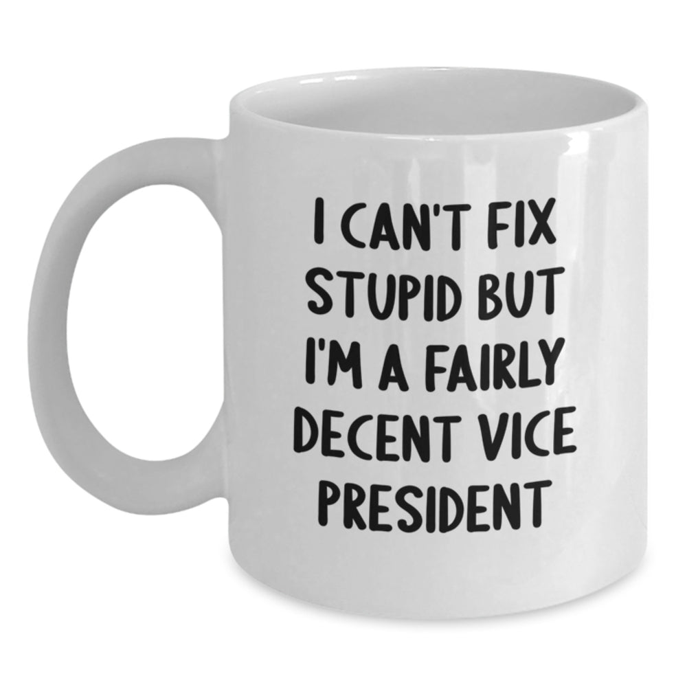 Funny Vice President Christmas Unique Gift Ideas for Men White Coffee Mugs - Gifts from Friends, Coworkers, and Family - Main