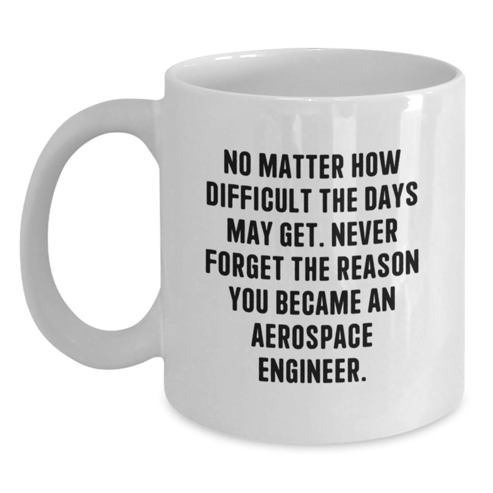 Funny Aerospace Engineer Gifts from Friends White Coffee Mugs for Christmas Unique Presents - Never Forget the Reason You Became an Aerospace Engineer - Main