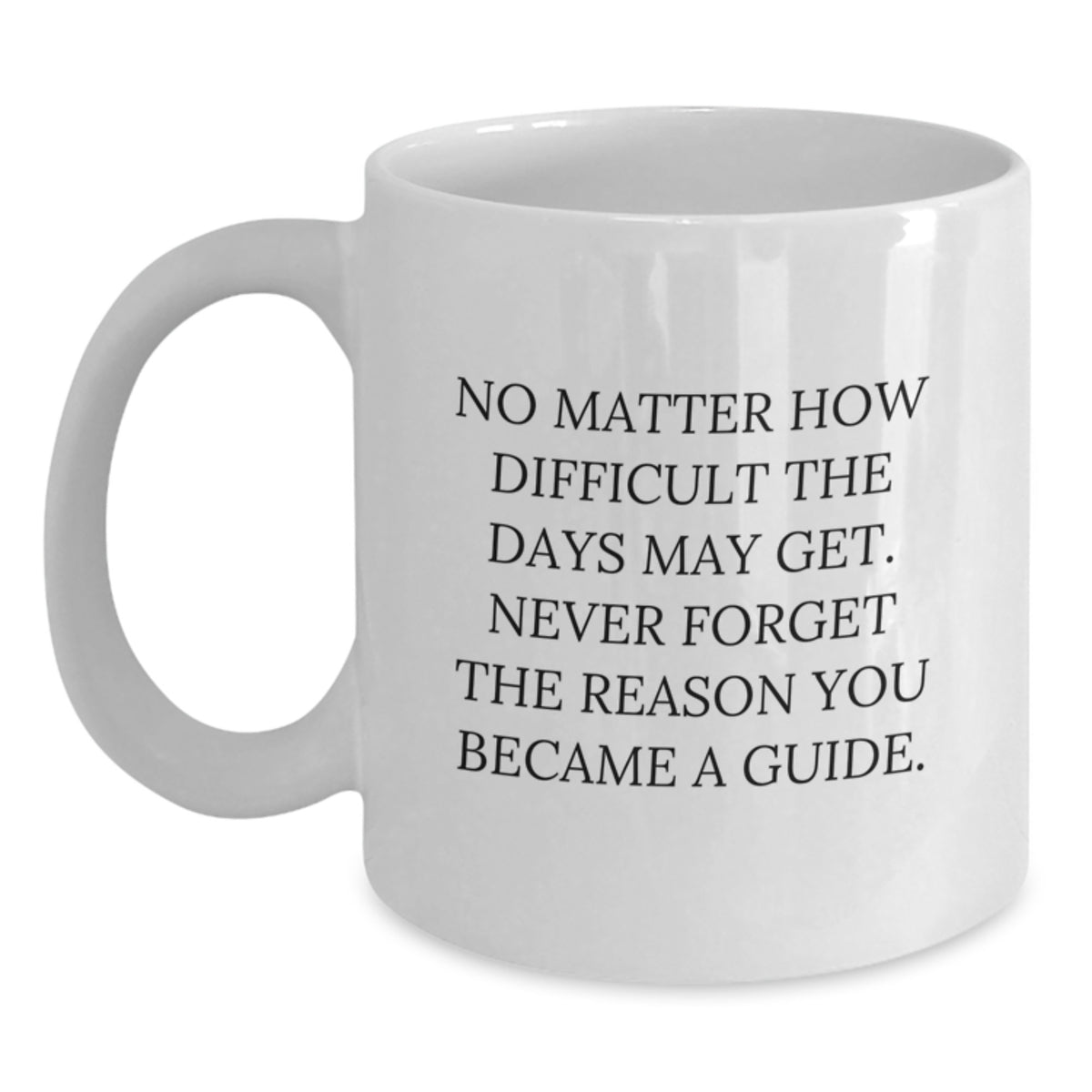 Funny Guide Gifts from Men to Men for Christmas - White Coffee Mug - Never Forget The Reason You Became A Guide. - Main
