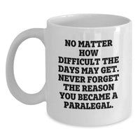 Load image into Gallery viewer, Paralegal Inspiration White Coffee Mugs Gifts from Friends for Paralegal Colleagues on Valentine's - Main