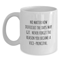 Load image into Gallery viewer, Funny Vice-principal Gifts from Friends - White Coffee Mug, Inspirational Quote - Gifts for Vice-principal, Christmas Unique Mugs - Main