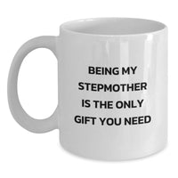 Load image into Gallery viewer, Funny Stepmother Gifts, White Coffee Mug, Birthday Unique Gifts for Stepmother, Being My Stepmother Is The Only Gift You Need - Main