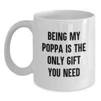 Load image into Gallery viewer, Funny Poppa Gifts from Family, Unique Valentine's Unique Gifts for Poppa - White Coffee Mug - Main