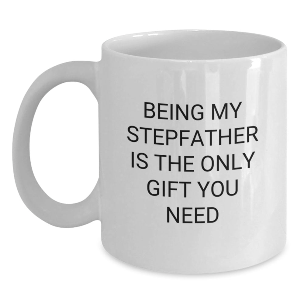 Funny Stepfather Quotes Gifts from Family Members for Stepfather Christmas Unique Gifts White Coffee Mugs - Main
