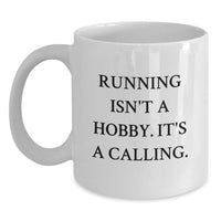 Load image into Gallery viewer, Funny Running Quotes Gifts for Her, Gifts from Mom, White Ceramic Coffee Mug for Running Enthusiasts, Perfect Valentine's Unique Gifts - Main