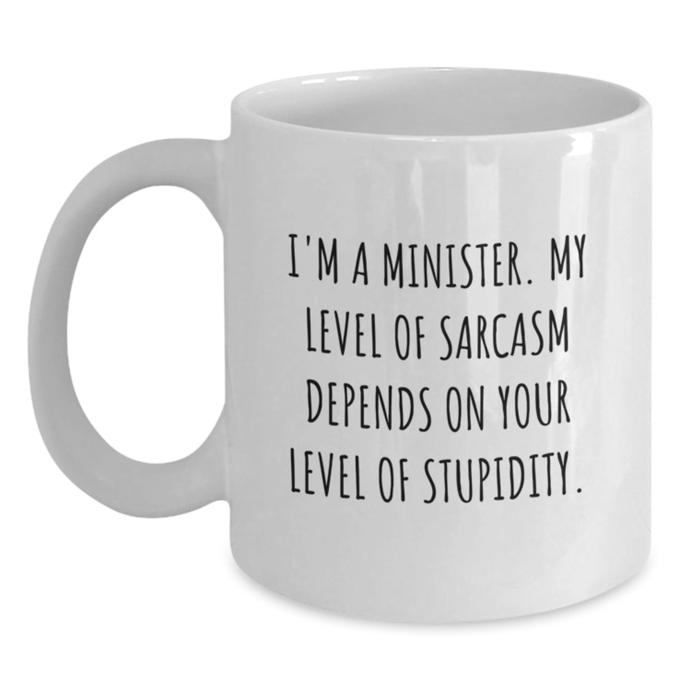 Funny Minister Gifts, White Coffee Mug for Men - Christmas Unique Gifts from Friends - Main