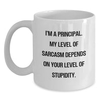 Load image into Gallery viewer, Funny Principal Gifts from Men to Women, White Coffee Mug for Principal, Principal Sarcasm Humor Tees - Main