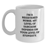 Load image into Gallery viewer, Funny Quote for Registered Nurse, White Coffee Mug, Valentine's Unique Gifts from Family to Friends, Cute Registered Nurse Gifts - Main