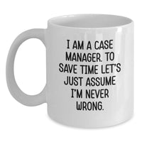 Load image into Gallery viewer, Funny Case Manager Gifts from Coworkers - White Coffee Mug for Women Case Managers - Mother's Day Unique Gifts for Case Manager - Main