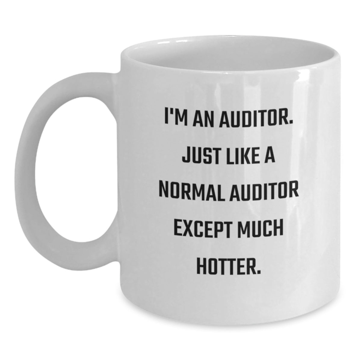 Auditor Humor White Coffee Mug, Funny Quote Gifts from Friends to Auditor, 11oz or 15oz, Microwave and Dishwasher Safe, Birthday Unique Gifts for Auditor - Main