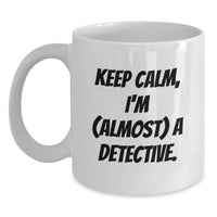 Load image into Gallery viewer, Birthday Gift Detective White Mug for Her Present - Main