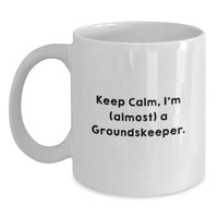 Load image into Gallery viewer, Funny groundskeeper Enthusiast White Coffee Mug Gifts from Friends, Family or Coworkers for groundskeeper Graduation Unique Gifts - Main