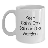 Load image into Gallery viewer, Warden White Coffee Mug Keepsake and Special Birthday Gift for Him - Main