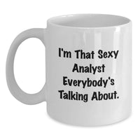 Load image into Gallery viewer, Analyst Keepsake White Coffee Mug for Him Birthday Gift with Quote - Main