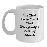 Load image into Gallery viewer, Court Clerk Keepsake White Premium Coffee Mug for Him Birthday Gift - Main