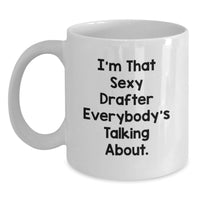 Load image into Gallery viewer, Drafter White Coffee Mug Sleek Keepsake Birthday Gift for Him - Main
