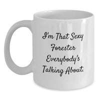 Load image into Gallery viewer, Graduation Unique Gifts for Forester Men Funny White Coffee Mug, Funny Quote Gifts from Family, Friends, Coworkers - Main