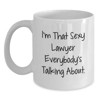 Load image into Gallery viewer, Sleek Lawyer Keepsake White Coffee Mug for Him Birthday Gift - Main