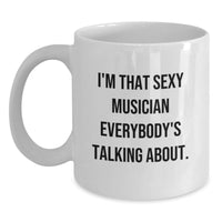 Load image into Gallery viewer, Musician Keepsake White Mug for Him Birthday Gift Ceramic 11oz - Main