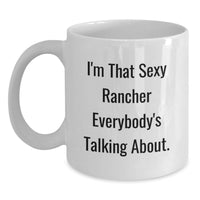Load image into Gallery viewer, Birthday Gift Rancher White Coffee Mug Present for Her - Main