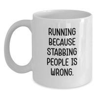 Load image into Gallery viewer, Funny Running Quotes Gifts for Running Lovers, White Coffee Mugs for Graduation Unique Gifts from Friends - Main