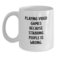 Load image into Gallery viewer, Funny Playing Video Games Humor White Coffee Mug Gifts from Friends to Graduation Unique Unique Gifts for Gamers Men Women - Main
