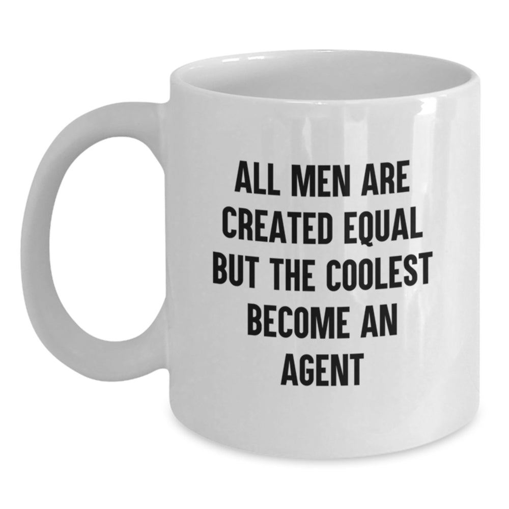 Funny Agent Quote Gifts for Men, White Coffee Mug, Graduation Unique Gifts from Men, Inspirational Agent Coffee Mug - Main