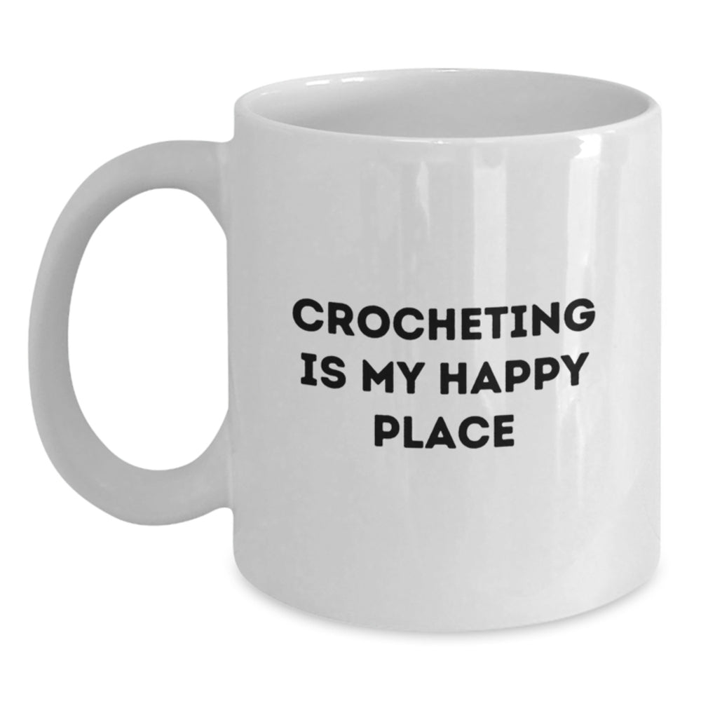 Crocheting Inspiration Funny Gifts for Crocheting Friends Graduation White Coffee Mug - Main