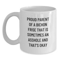 Load image into Gallery viewer, Funny Bichon Frise Dog Gifts from Proud Parents, White Coffee Mugs for Bichon Frise Dog Lovers, Graduation Unique Gifts - Main
