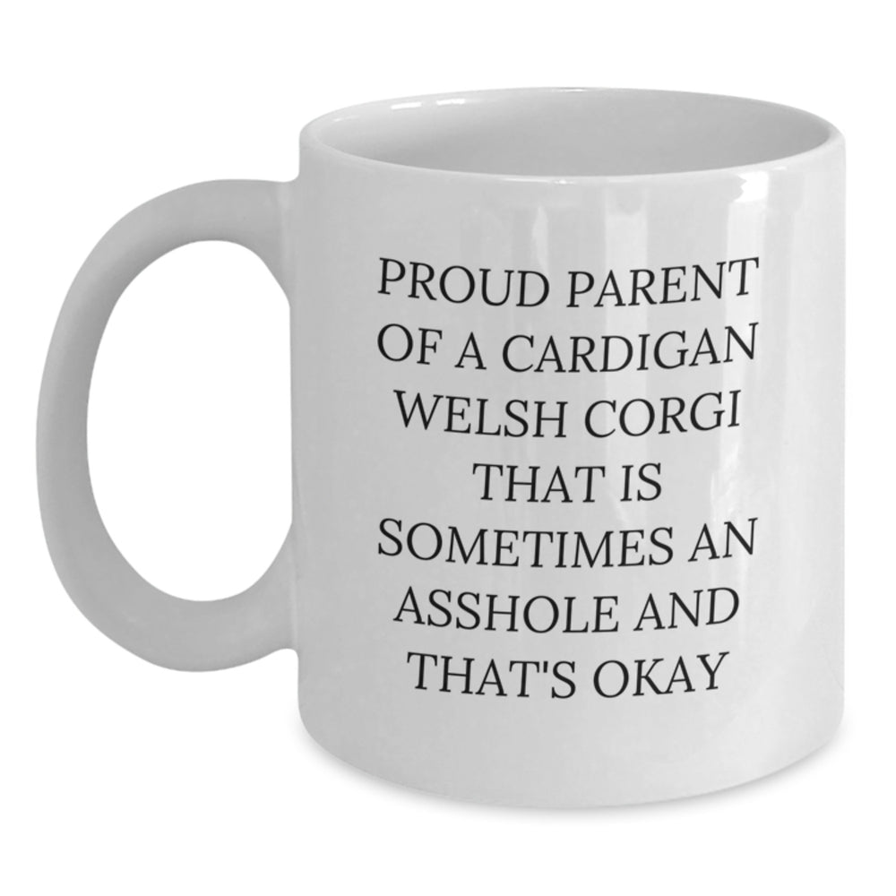 Funny Cardigan Welsh Corgi Dog Lover White Coffee Mug Gifts from Family to Cardigan Welsh Corgi Dog Owners - Main