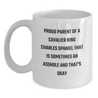 Load image into Gallery viewer, Cavalier King Charles Spaniel Dog Gifts, Funny Quote Coffee Mug, Gifts from Friends and Family for Women and Men, White 11oz or 15oz Ceramic Mugs - Main
