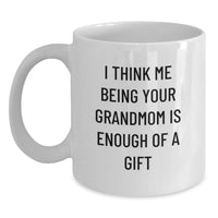 Load image into Gallery viewer, Grandmom Gifts from Family Members, Funny Grandmom Quote White Coffee Mug, Perfect for Christmas Unique Gifts - Main
