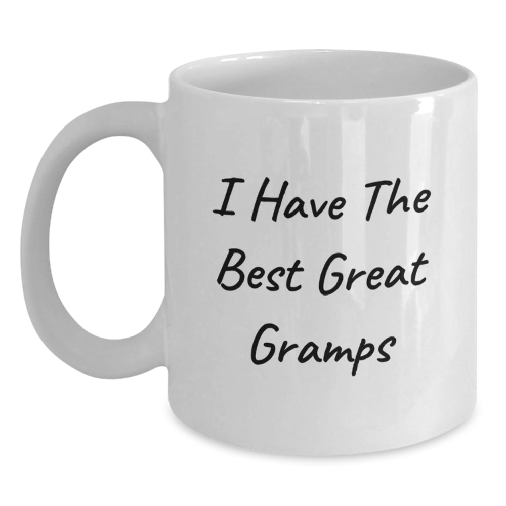 Funny Gramps Quotes White Coffee Mugs, Gifts for Him, Birthday Unique Gifts from Family, Friends, or Coworkers, 11oz or 15oz Capacity, Ceramic, Microwave and Dishwasher Safe - Main